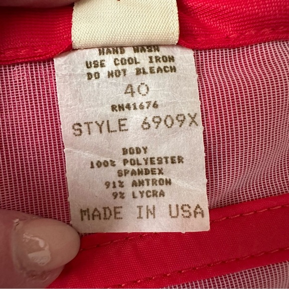 EMPIRE Intimates Red Satin Jacquard Corset Top Lingerie Victorian Edwardian 40 - Picture 15 of 16